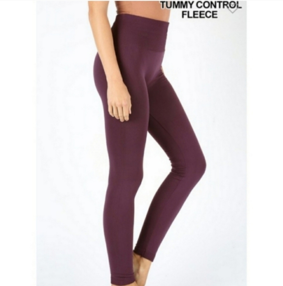 Zenana Outfitters High Waist Tummy Control Fleece Lined Leggings